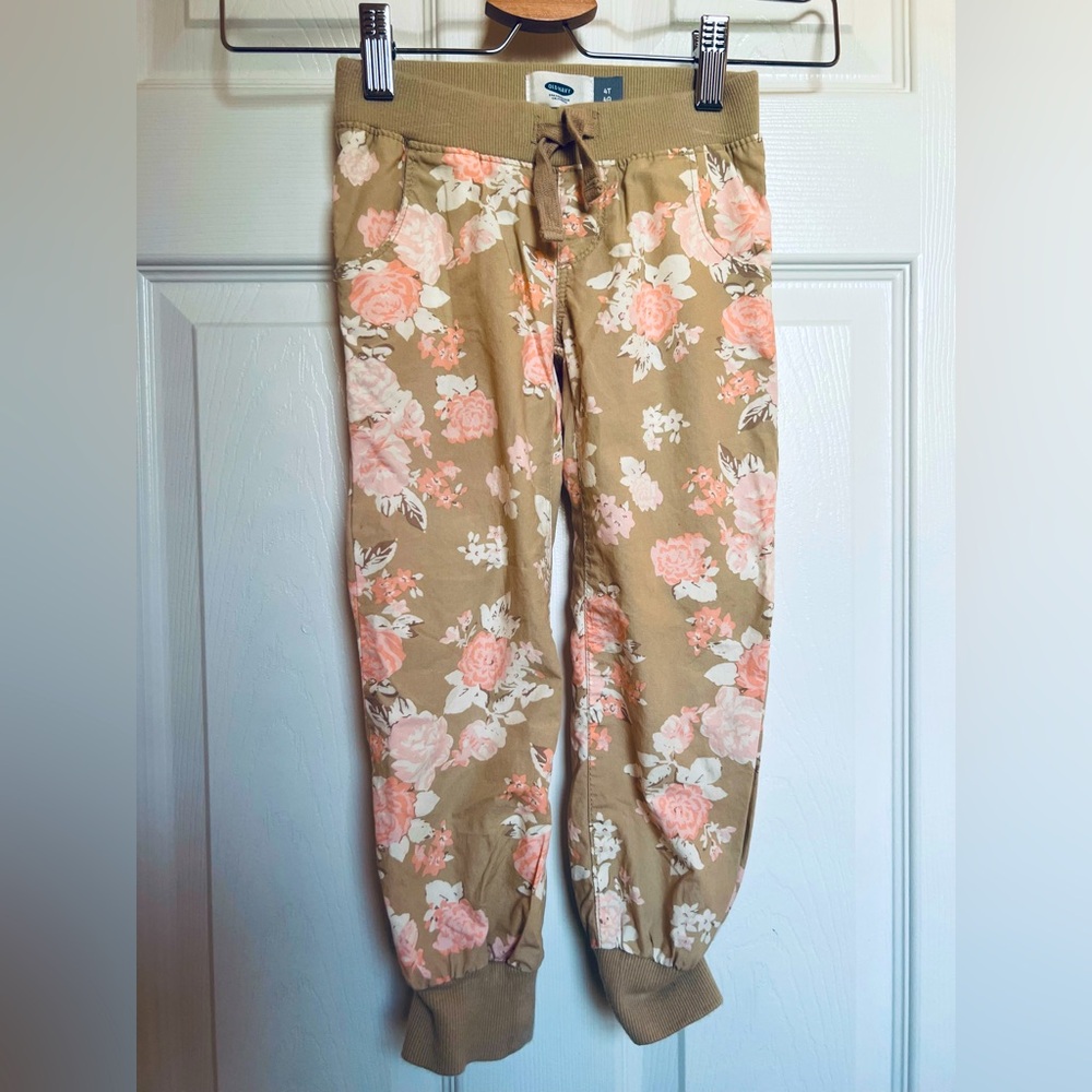 Floral Jogger Pants for little girls